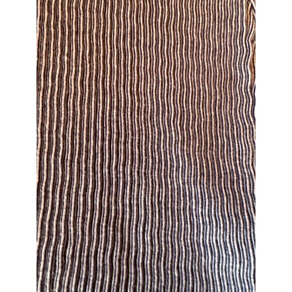 Michelle St. John Striped Wide-Leg Cotton Pants One Size Blue & White Elastic Wa - Picture 2 of 5